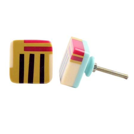 Mixed Resin Square Drawer Knob